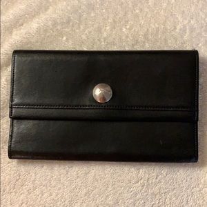 All leather black Longchamp wallet